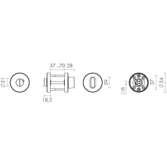 Ручка поворотная Fuaro BK6.R.DSS201-02 (DSS-02-BK6) INOX 201