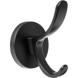 Мебельный двухрожковый крючок Kerron KR 0350 BL