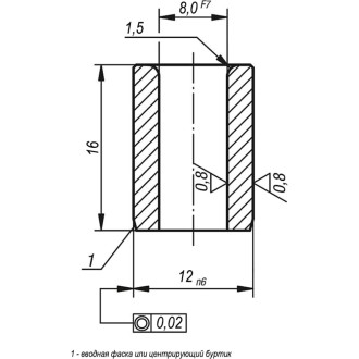 Втулка кондукторная KIPP K1021.A0800X16