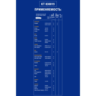Бескаркасная щетка стеклоочистителя KRAFT 830019