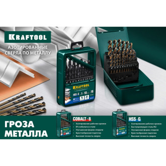 Набор сверл по металлу KRAFTOOL 29656-H13