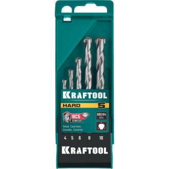 Набор сверл по твердым материалам KRAFTOOL Hard