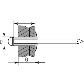 Стальные заклепки KRAFTOOL Steel 4х12 мм 1000 шт.
