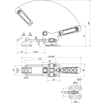 Натяжная защелка KUKAMET 311-4
