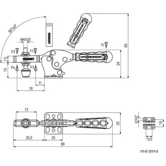 Механический горизонтальный прижим KUKAMET S111-0
