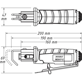 Пневмолобзик HAZET 9034P-2