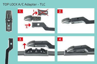 Адаптер для щеток TOP LOCK A/C Heyner 300830