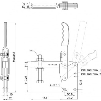 Зажим HS CLAMP HS-101-JSB