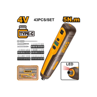 Аккумуляторная отвертка INGCO SUPER