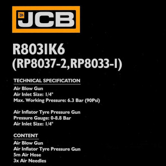 Набор пневматических инструментов JCB 58325
