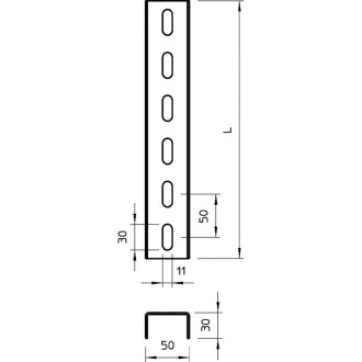 Монтажный профиль OBO Bettermann US 3 100 FS
