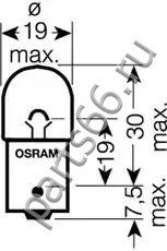 Автолампа Osram 5008-02B