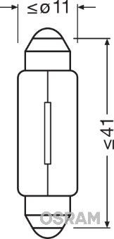 Автолампа Osram 6411-02B