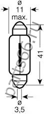 Автолампа Osram 6411-02B