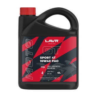 Моторное масло для мотоциклов LAVR GT SPORT 4T 10W-40
