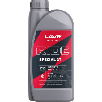 Моторное масло LAVR MOTO RIDE SPECIAL 2Т FD, 1 л