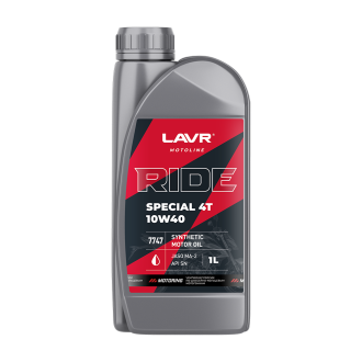 Моторное масло LAVR MOTO RIDE SPECIAL 4Т 10W40 SN, 1 л
