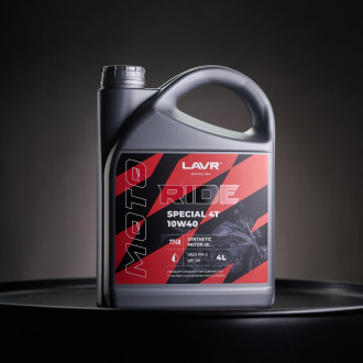 Моторное масло LAVR MOTO RIDE SPECIAL 4Т 10W40 SN, 4 л