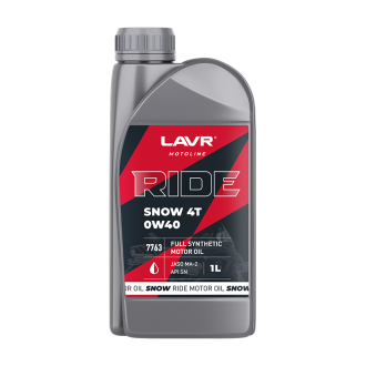 Моторное масло LAVR MOTO RIDE SNOW 4T 0W40 SN, 1 л