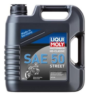 Минеральное моторное масло 4T для четырехтактных мотоциклов LIQUI MOLY Racing HD-Classic 50 SG