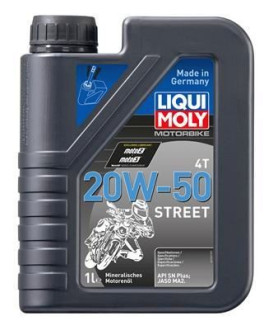 Минеральное моторное масло для 4-тактных мотоциклов LIQUI MOLY Motorbike 4T Street 20W-50