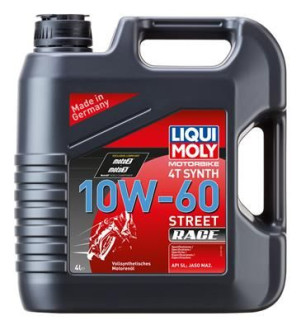 Синтетическое моторное масло 4T для четырехтактных мотоциклов LIQUI MOLY Racing Synth 4T 10W-60 SL;MA-2