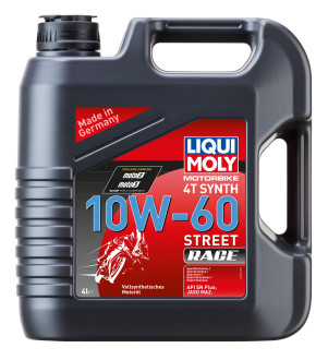 Синтетическое моторное масло 4T для четырехтактных мотоциклов LIQUI MOLY Racing Synth 4T 10W-60 SL;MA-2