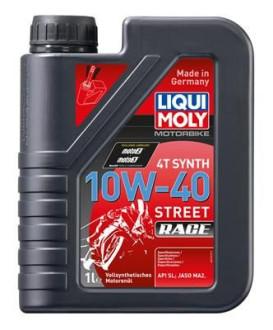 Синтетическое моторное масло 4T для 4-х тактных мотоциклов LIQUI MOLY Motorbike 4T Synth Street Race 10W-40