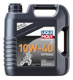 Синтетическое моторное масло 4T для четырехтактных мотоциклов LIQUI MOLY Motorbike 4T Offroad 10W-40 SL;JASO MA2