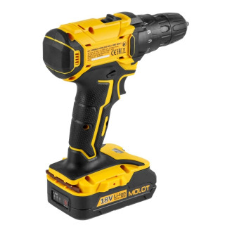 Аккумуляторный дрель шуруповерт MOLOT MBD 1815 Li