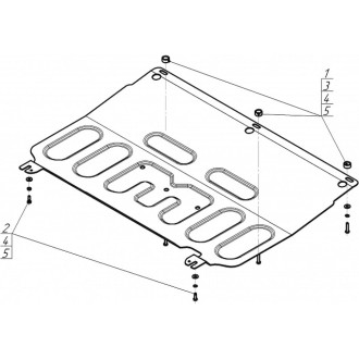 Стальная защита Kaiyi E5, с 2023г MOTODOR 79008
