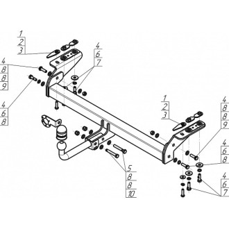 Фаркоп Exeed TXL с 2021 MOTODOR 99014-A