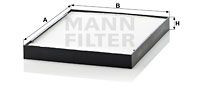 Салонный фильтр Hyundai Elantra/XD/00-06 MATRIX/02-06 MANN-FILTER CU2634