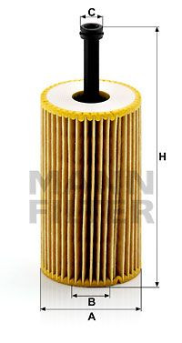 Масляный фильтр CITROEN C2/C3/XSARA 1.1-1.6/PEUGEOT 106-307/PARTNER 1.1-1.6 MANN-FILTER HU612X