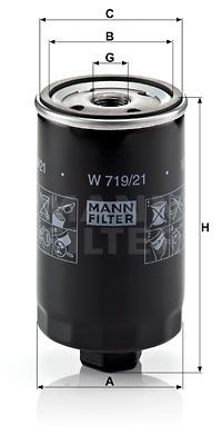 Масляный фильтр VW PASSAT/GOLF 1.8GTI -97 MANN-FILTER W71921