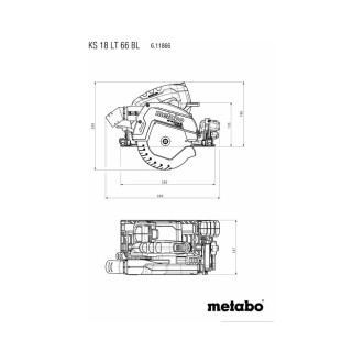 Аккумуляторная дисковая пила Metabo KS 18 LTX 66 BL