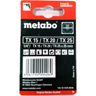 Набор бит Metabo 628539000