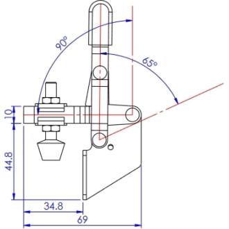 Прижимной бугельный вертикальный замок MFK-TORG GH-101B