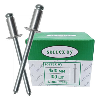 Вытяжная заклепка SORREX 4.0х10 100 шт.