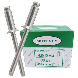Вытяжная заклепка SORREX 4.8х10 100 шт.
