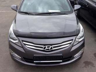 Дефлектор капота HYUNDAI SOLARIS SD HB 2014-2017 Sim NLD.SHYSOL1412
