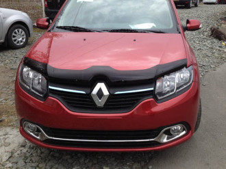 Дефлектор капота Renault Logan 2014-н.в./Renault Sandero 2014-н.в. Sim NLD.SRELOG1412