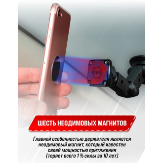Магнитный держатель телефона SKYWAY S00301032