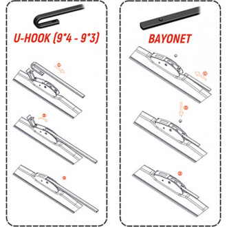 Каркасная зимняя щетка стеклоочистителя SKYWAY S02703007