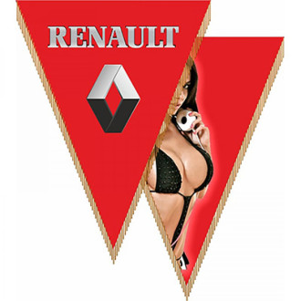 Треугольный автомобильный вымпел SKYWAY RENAULT с девушкой
