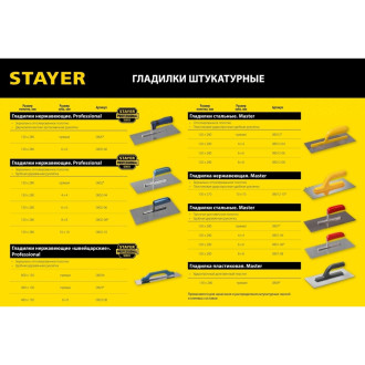 Нержавеющая зубчатая гладилка STAYER ПРОФИ