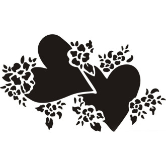 Виниловый трафарет STMDECOR Поющие сердца