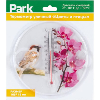 Уличный термометр PARK Цветы и птицы