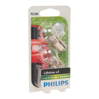 Автолампа PHILIPS P21/5W BAY15d LONG LIFE ECO VISION 12V /1/10