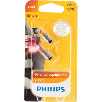 Автолампа PHILIPS T4W BA9s 12V /1/10